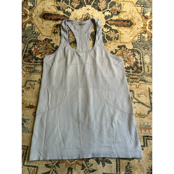 Lululemon Swiftly Tech Racerback Tank Top Light Blue Gray Women's Size 6 - Picture 2 of 7